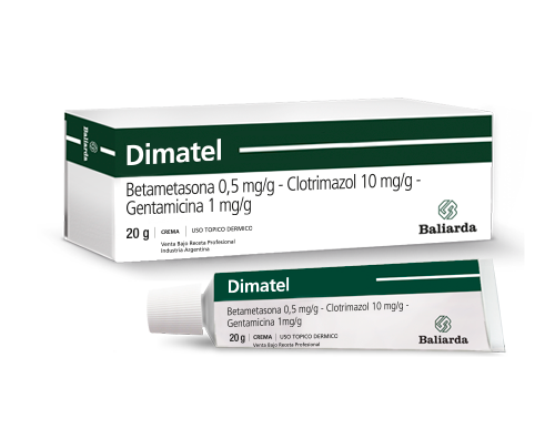 Dimatel_0_Betametasona-Clotrimazol-Gentamicina_10.png Dimatel Clotrimazol Gentamicina Betametasona alergia antialérgico antibiótico Antifúngico asma Betametasona Clotrimazol corticoide Gentamicina glucocorticoide infecciones inflamación Dimatel