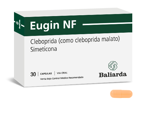 EuginNF-0-Clebopride-Simeticona-10.png Eugin NF Clebopride Simeticona Bromazepam Clebopride Dipepsia dolor abdominal mala digestión meteorismo Simeticona Eugin