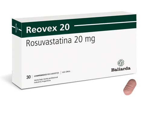 Reovex_20_Rosuvastatina_20.png Reovex Rosuvastatina  Colesterol alto dislipemia enfermedad cardiovascular estatina hdl hipercolesterolemia ldl Reovex riesgo cardiovascular Rosuvastatina síndrome coronario agudo trigliceridos.