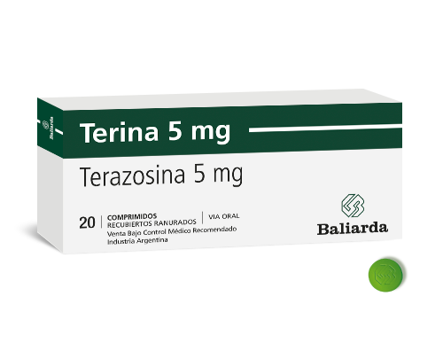 Terina_5_Terazosina_20.png Terina Terazosina alfa bloqueador antagonista alfa adrenergico antiprostatico Hiperplasia benigna de próstata hipertensión esencial prostata prostatismo Terazosina Terina