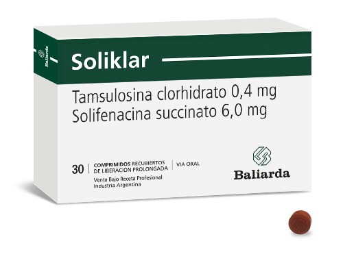 Soliklar_0_Tamsulosina-Solifenacina_10.png Soliklar Solifenacina succinato Tamsulosina clorhidrato Hiperplasia benigna de próstata LUTS prostatismo Solifenacina Tamsulosina Soliklar