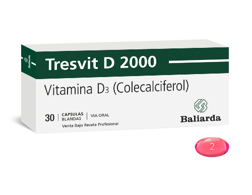 Tresvit-D-2000-Vitamina-D3-capsulas.png Tresvit D 2.000  Colecalciferol Deficiencia de vitamina D osteoporosis Vitamina D3 vitaminoterapia Tresvit D CB
